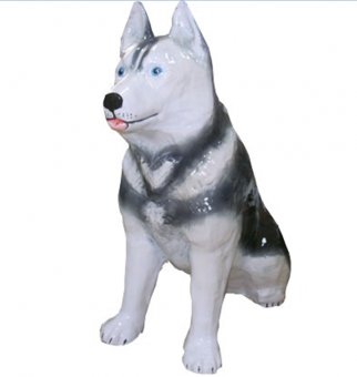 Скульптура собака Хаски